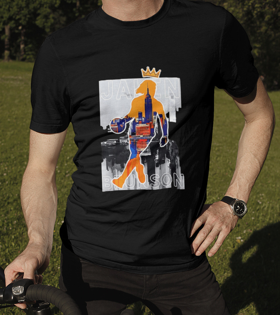 King Of New York Jalen Brunson New York Knicks NBA 2026 Skyline T-Shirt