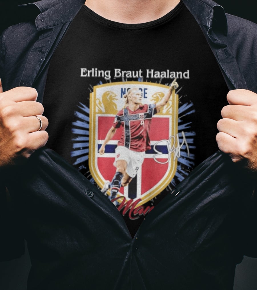Erling Braut Haaland Norway National Team The Manchine Norway T-Shirt