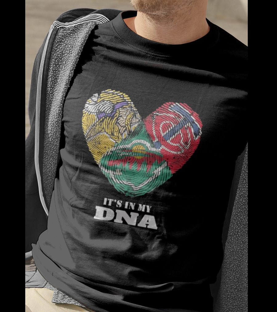Minnesota Vikings Timberwolves Wild It's In My DNA T-Shirt