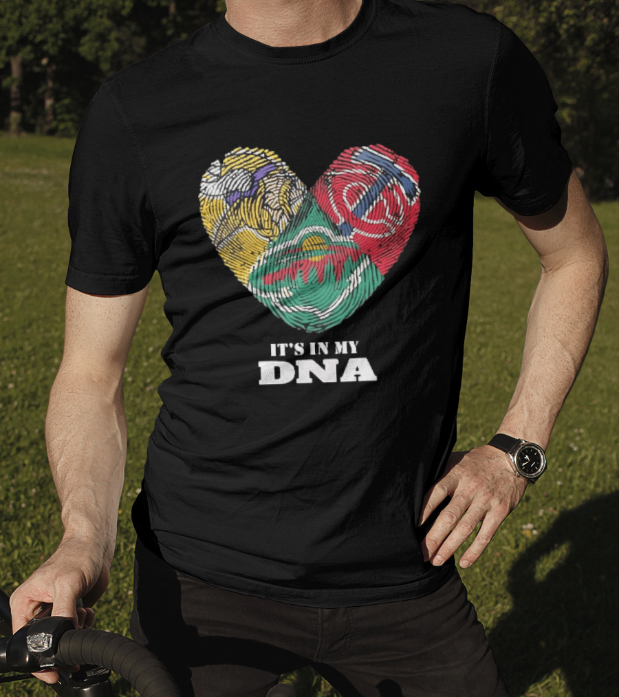 Minnesota Vikings Timberwolves Wild It's In My DNA T-Shirt