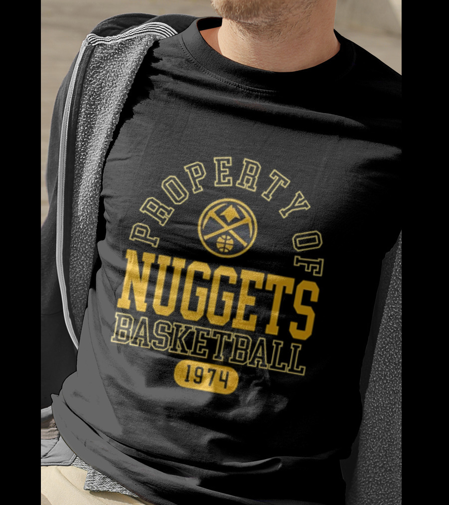 Property Of Nuggets Basketball 1974 Team Spirit T-Shirt