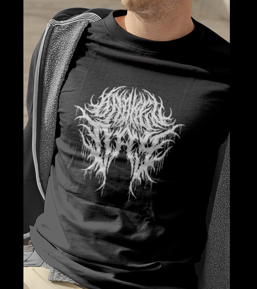 Orphalis Death Metal Band Logo White Grunge T-Shirt