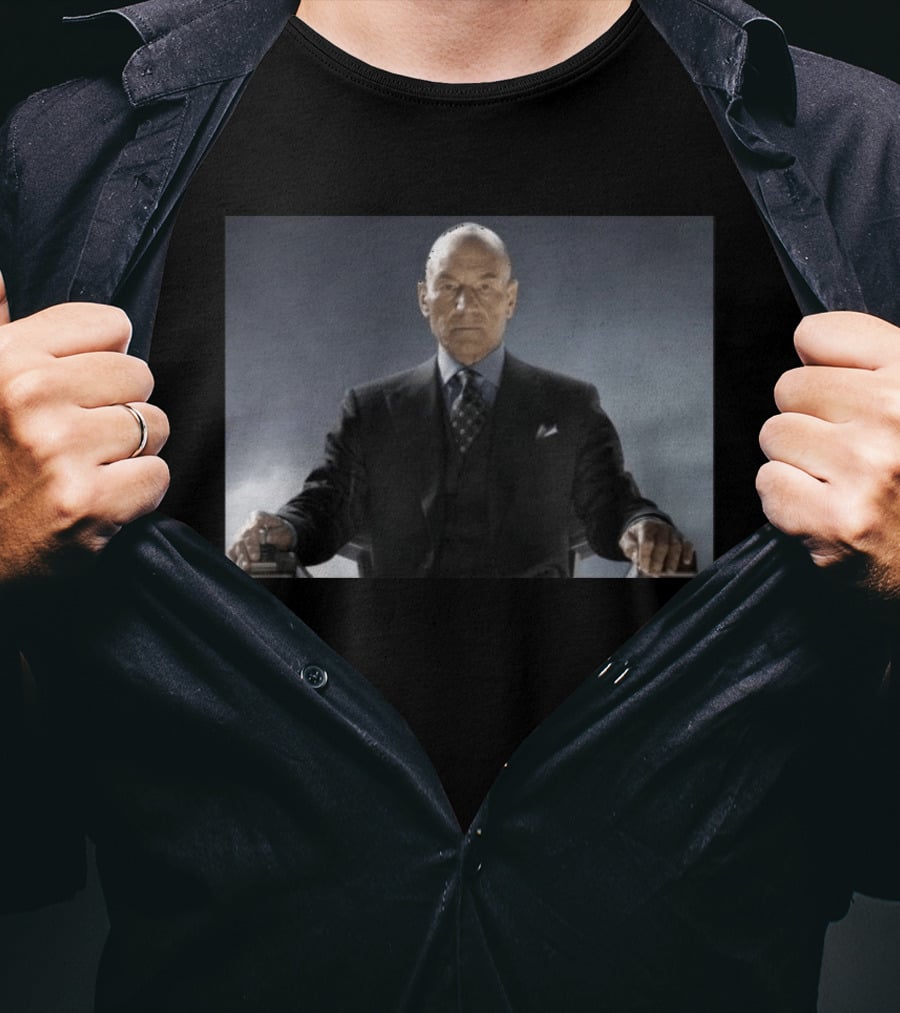Patrick Stewart Never Retires Iconic Star Role Suit Image T-Shirt