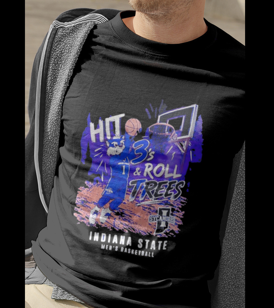 Indiana State Hit 3s And Roll Trees Sycamores Basketball T-Shirt