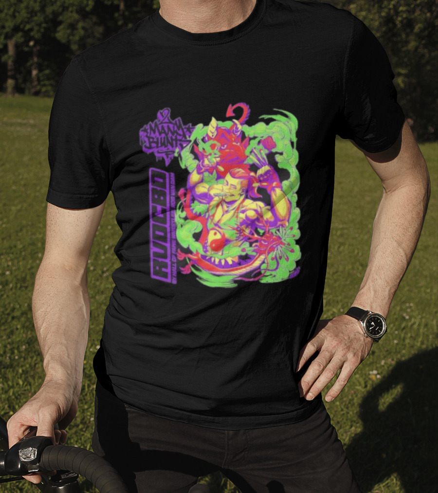 Rob Van Dam 2 Many Blunts RVD CBD Hall Of Fame Wrestler Psychedelic Smoke Dragons T-Shirt