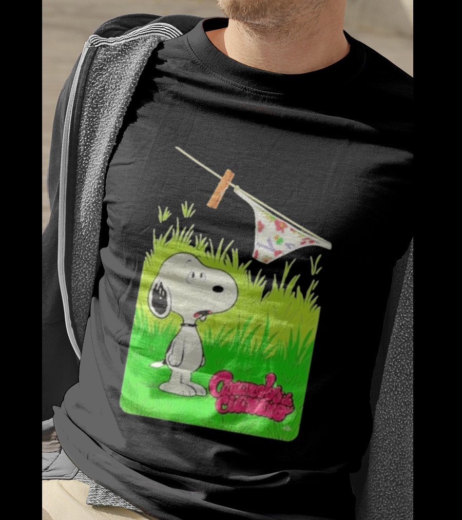 Snoopy Caramelos De Cianuro En Español Classic Cartoon And Rock Band Fusion T-Shirt