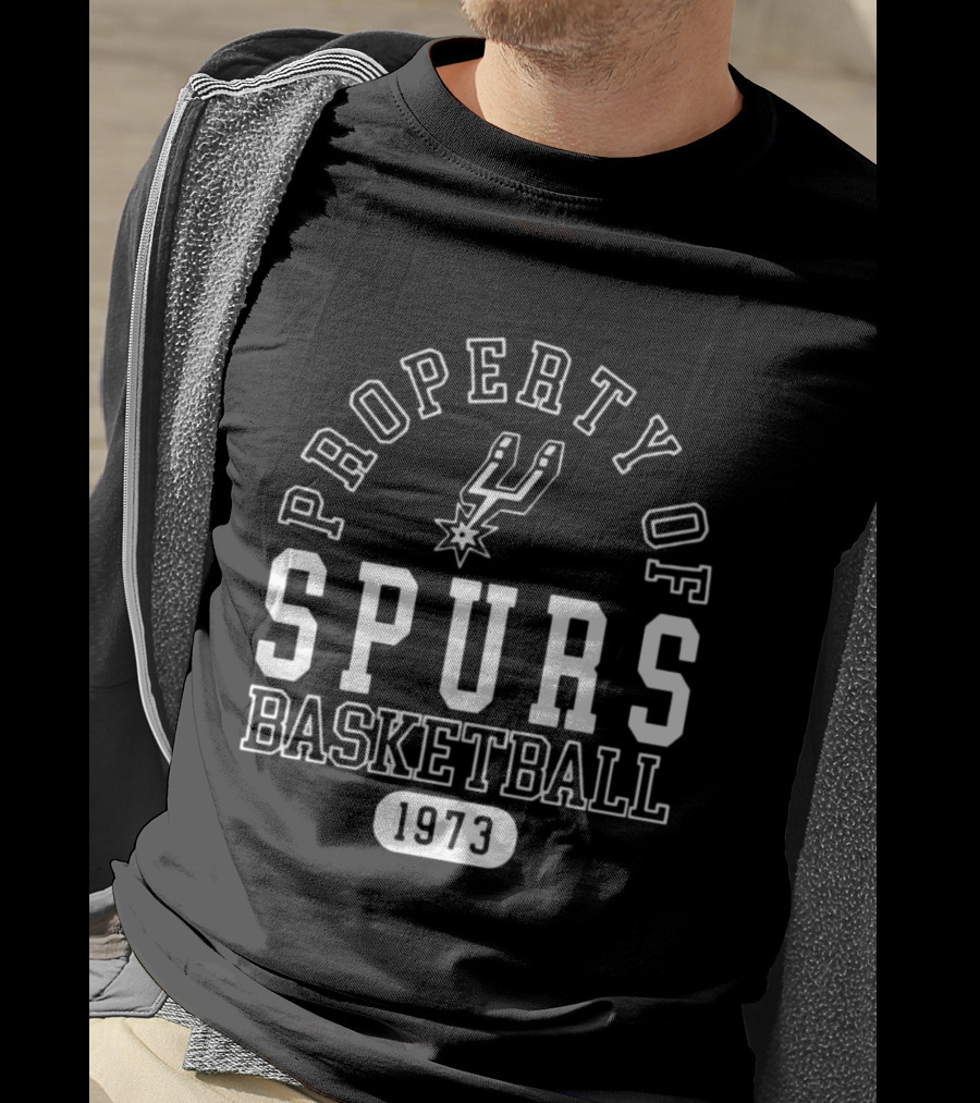Property Of Spurs Basketball 1973 T-Shirt