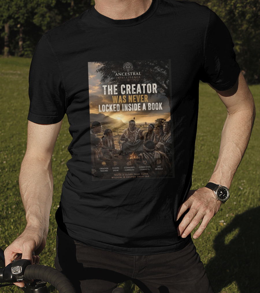 Ancestral Intelligence The Creator Was Never Locked Inside A Book Wisdom Inspirational T-Shirt