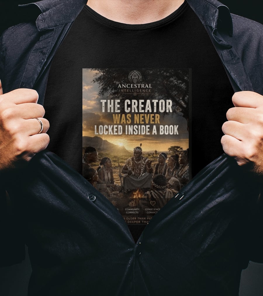 Ancestral Intelligence The Creator Was Never Locked Inside A Book Wisdom Inspirational T-Shirt