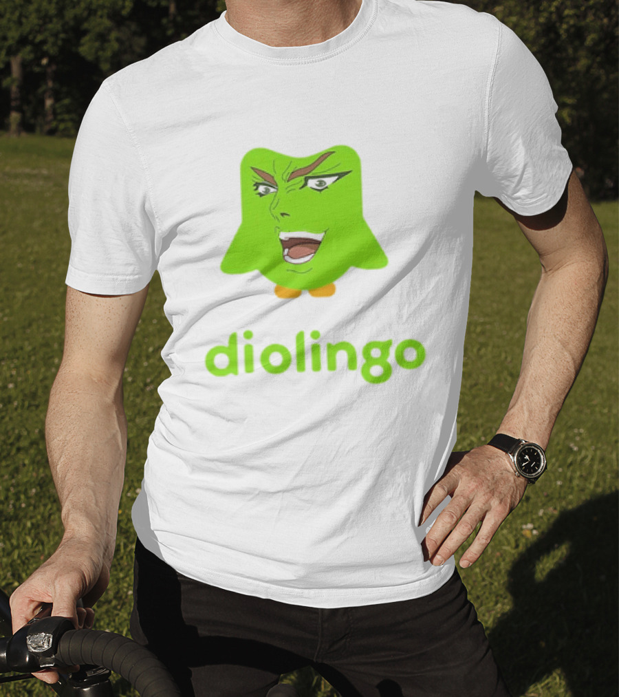 Diolingo Duolingo Owl Dio Brando Meme JoJo's Bizarre Adventure T-Shirt