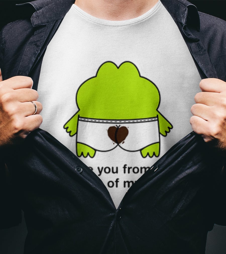 Frog I Love You From The Bottom Of My Shart Funny Green Cartoon T-Shirt