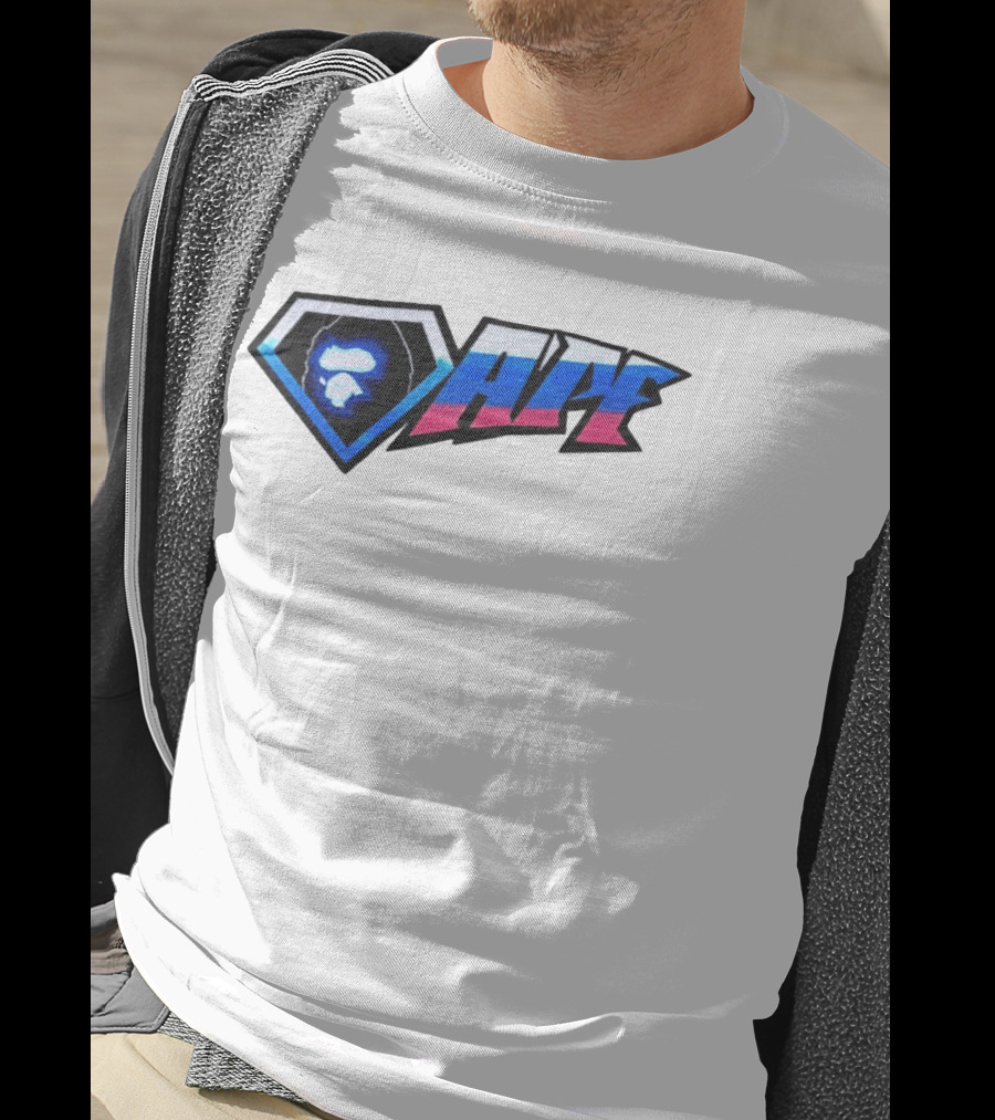 Gorilla Diamond APE Shield Blue Red Gradient T-Shirt