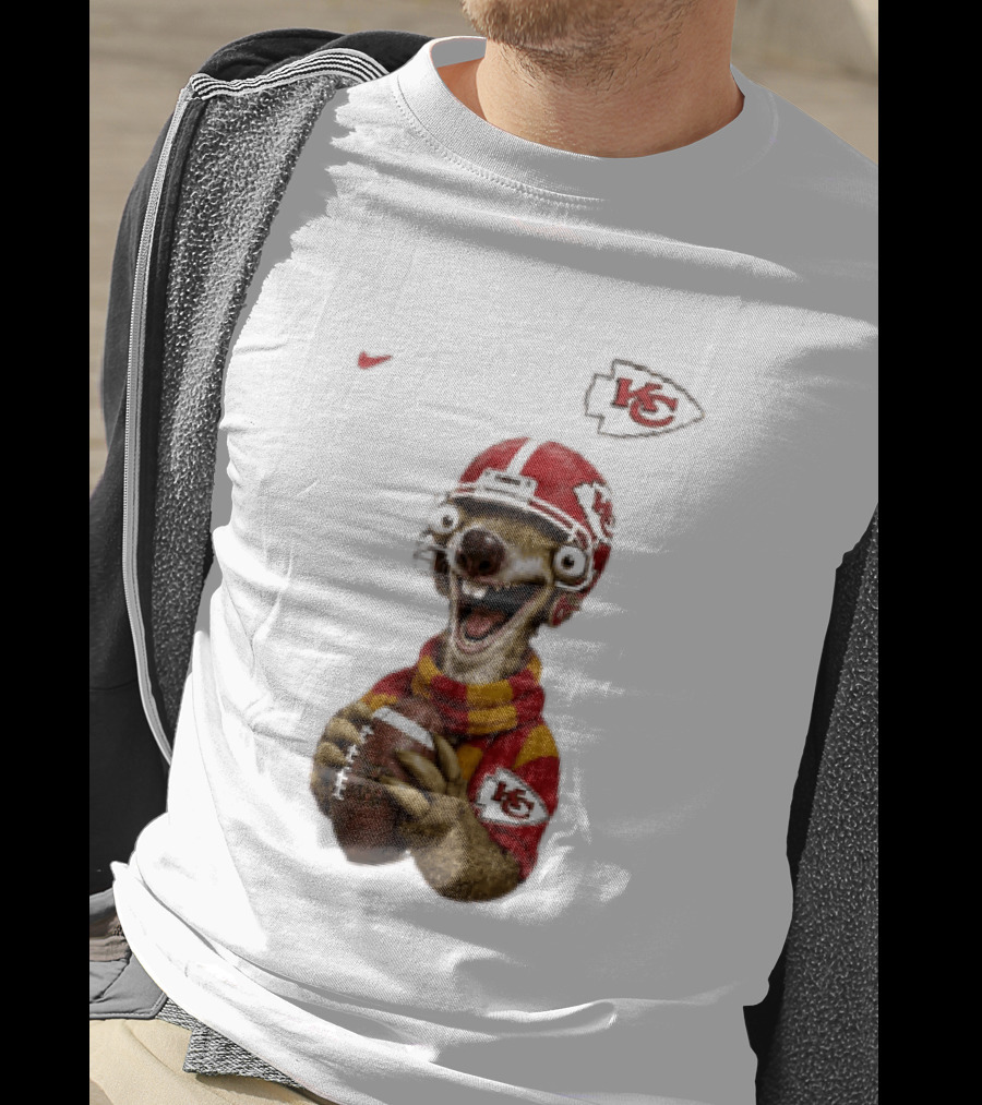 Sid The Sloth Kansas City Chiefs Helmet Football Fanatic T-Shirt