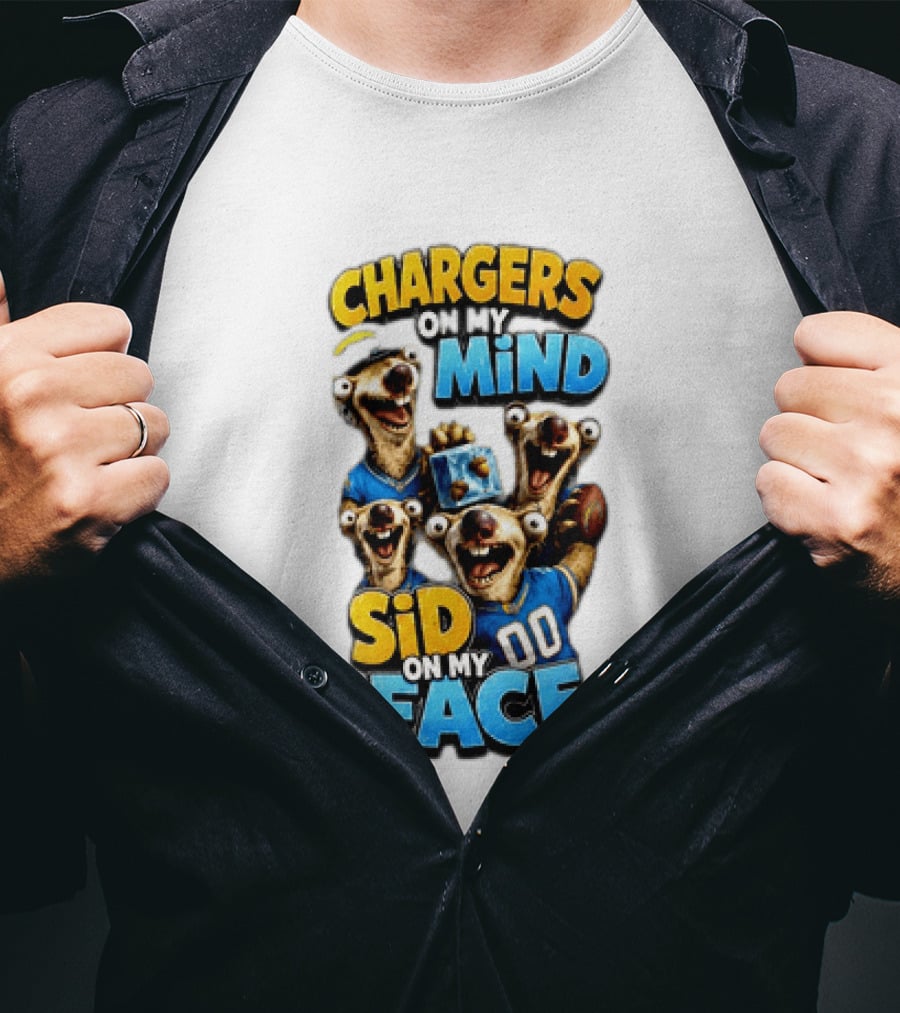 Los Angeles Chargers Sid On My Mind Football Fan Humor T-Shirt