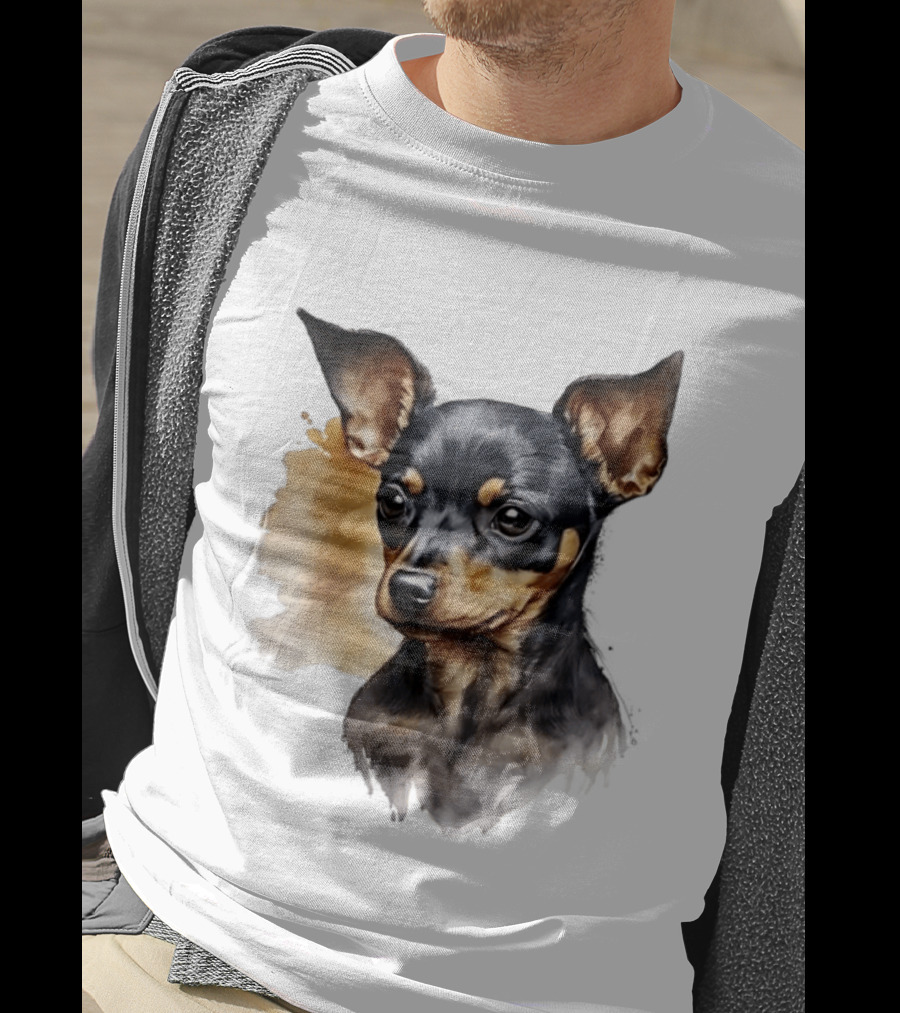 Miniature Pinscher Dog Watercolor T-Shirt