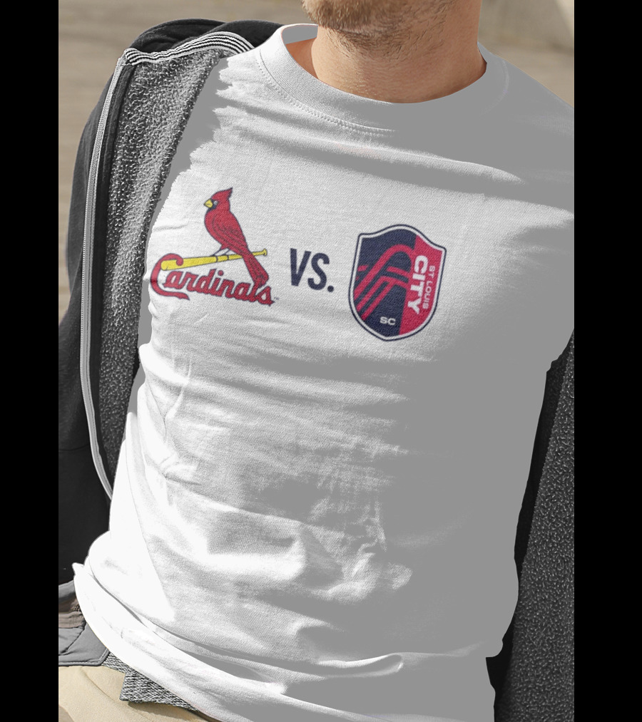 St Louis Cardinals Vs St Louis City SC Matchup T-Shirt