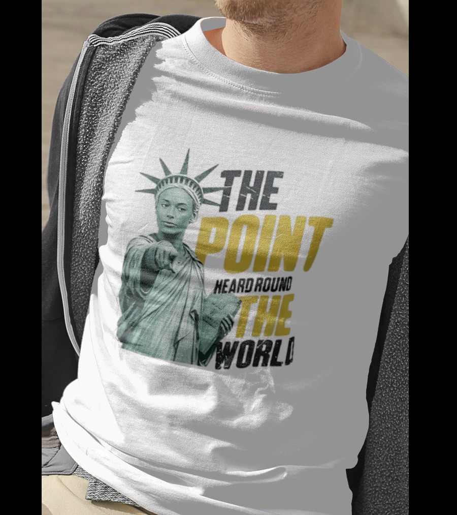 The Point Heard Round The World Statue Of Liberty Sophie Cunningham Indiana Fever T-Shirt