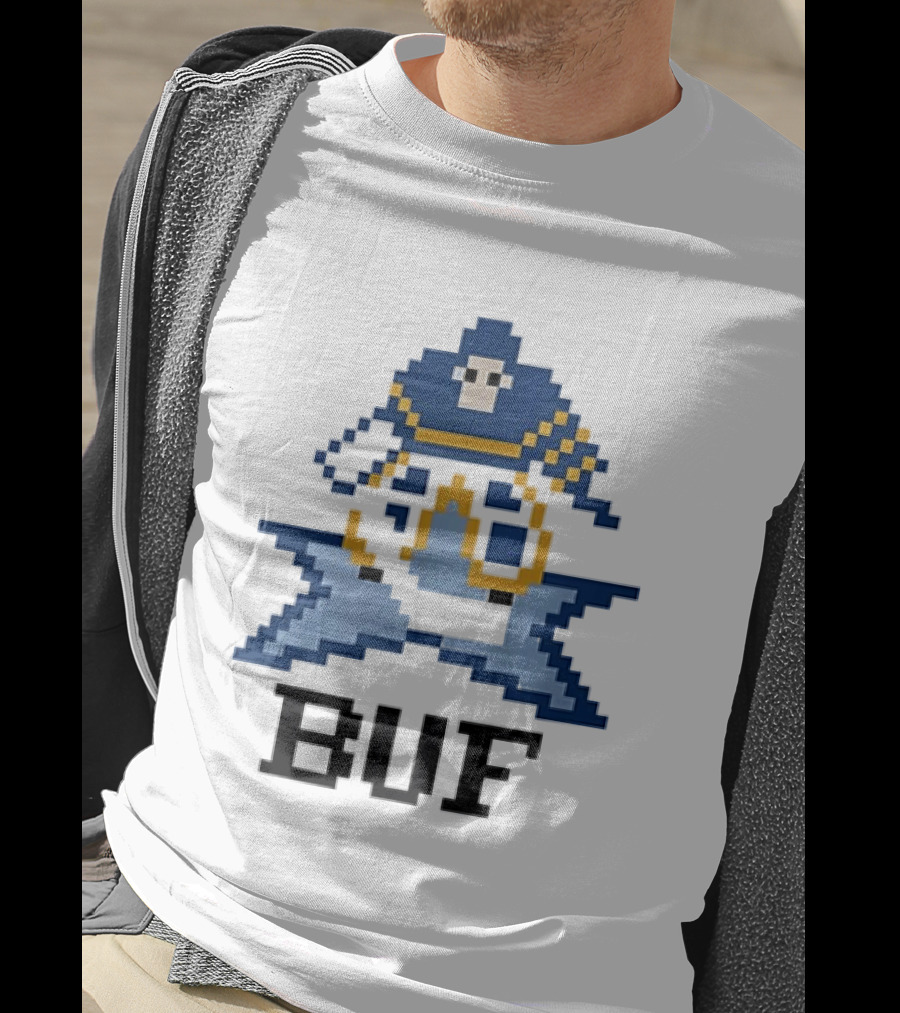 Pixelated Buffalo BUF Hockey Retro Game T-Shirt