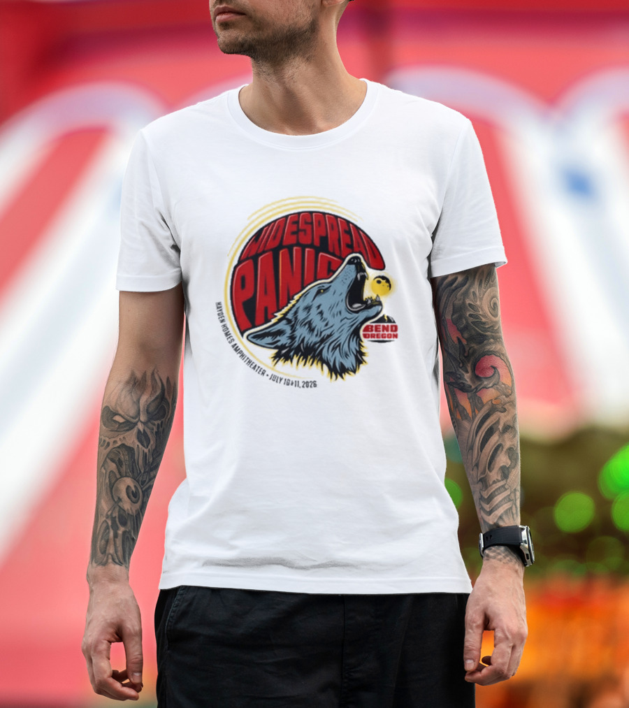 Widespread Panic Bend OR July 10 11 2026 Tour Wolf Image T-Shirt
