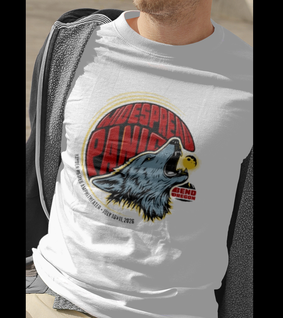 Widespread Panic Bend OR July 10 11 2026 Tour Wolf Image T-Shirt