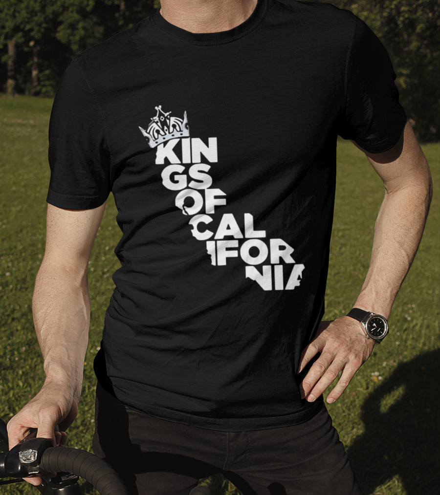Kings Of California Crown Text Map T-Shirt