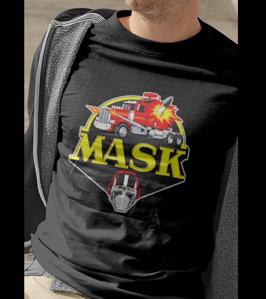 MASK Matt Trakker Rhino Vehicle Helmet Iconic 80s Cartoon T-Shirt