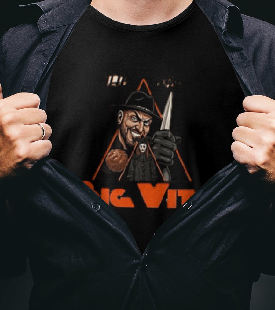 The Don Big Vito Mafia Triangle Graphic With Gangster And Knife T-Shirt
