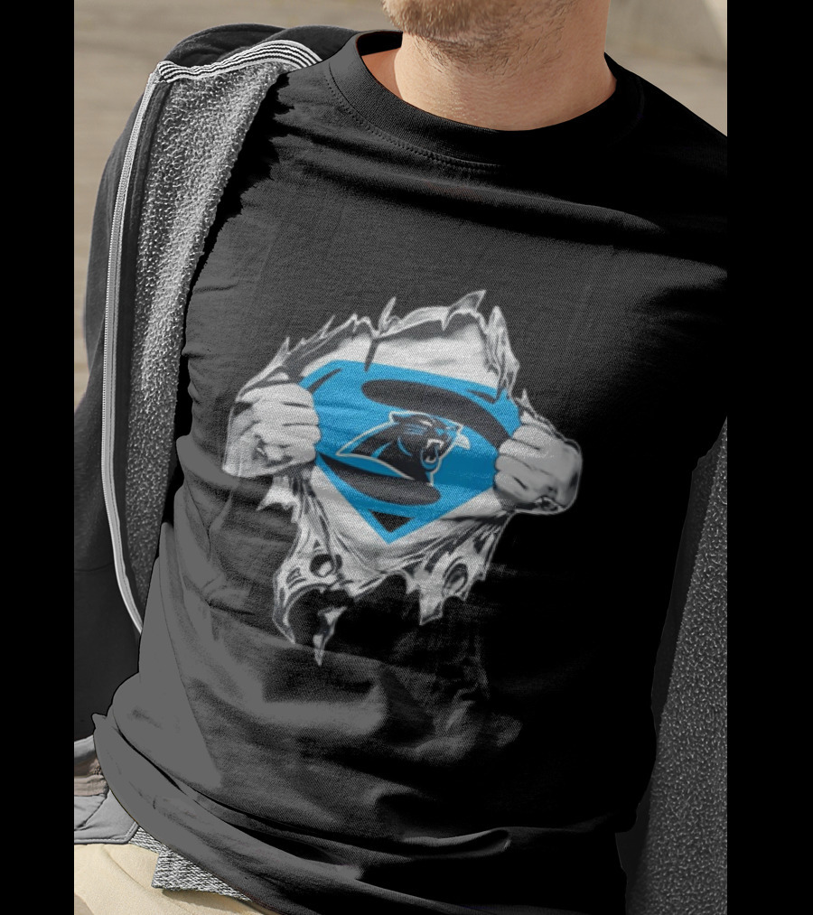 Carolina Panthers Superman Inspired Fan T-Shirt