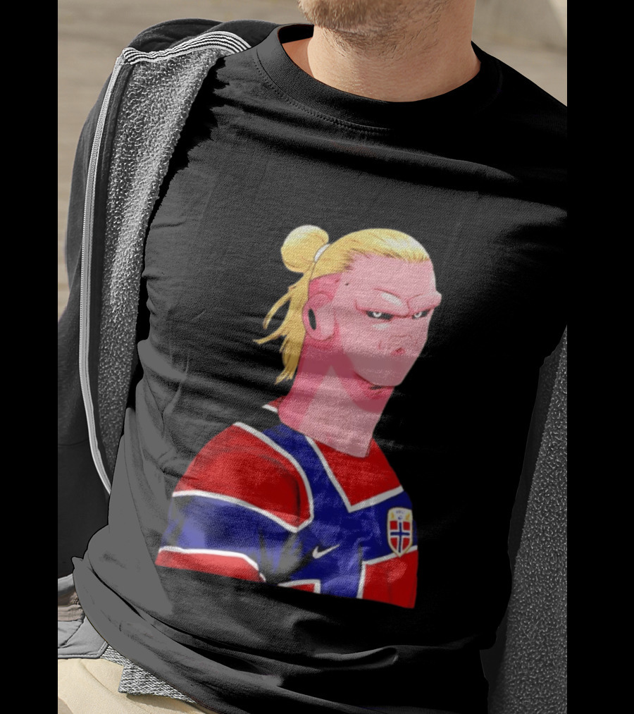 Erling Haaland Cartoon Norway National Football Team Norge T-Shirt