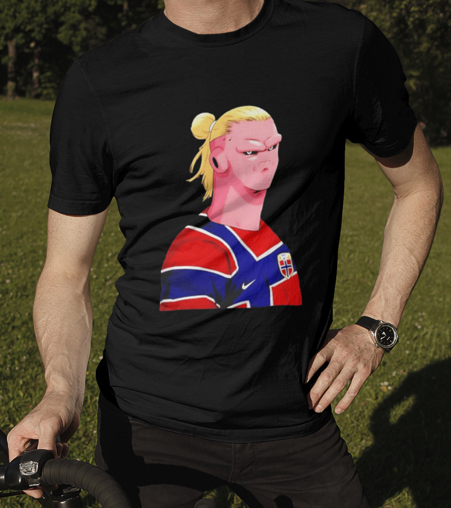 Erling Haaland Cartoon Norway National Football Team Norge T-Shirt