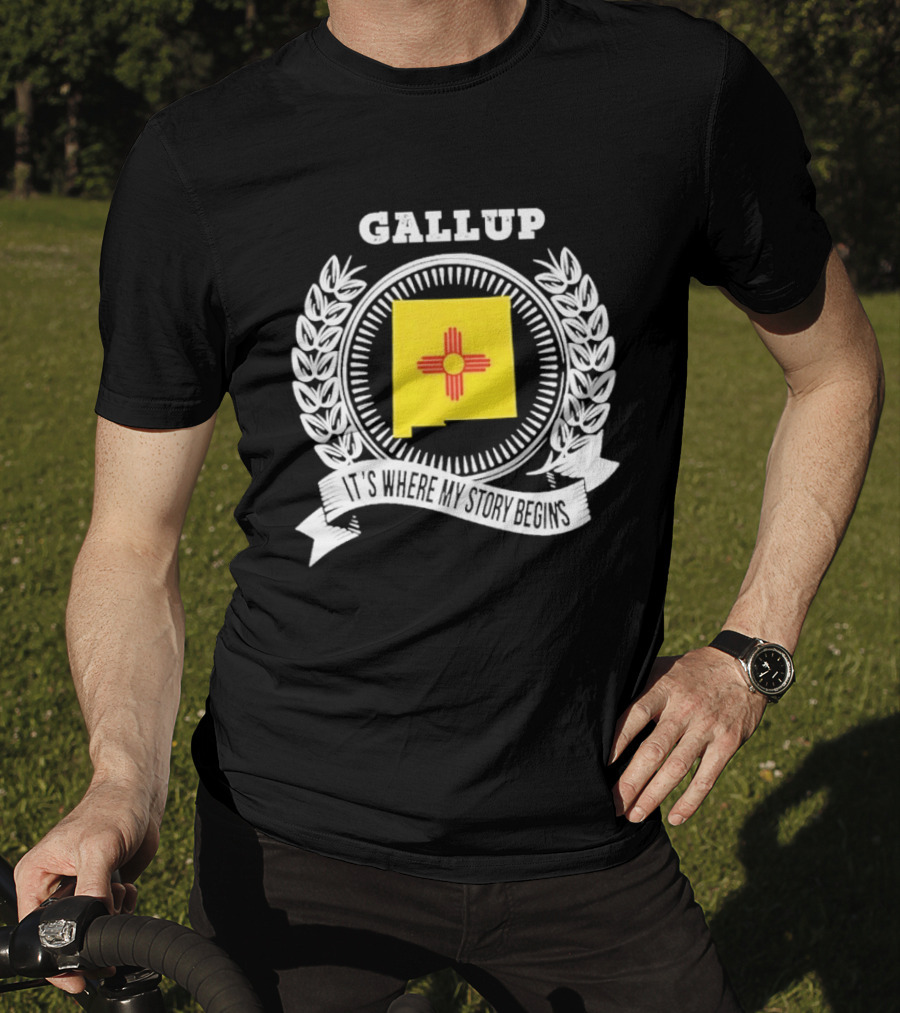 Gallup New Mexico Zia Symbol It's Where My Story Begins T-Shirt