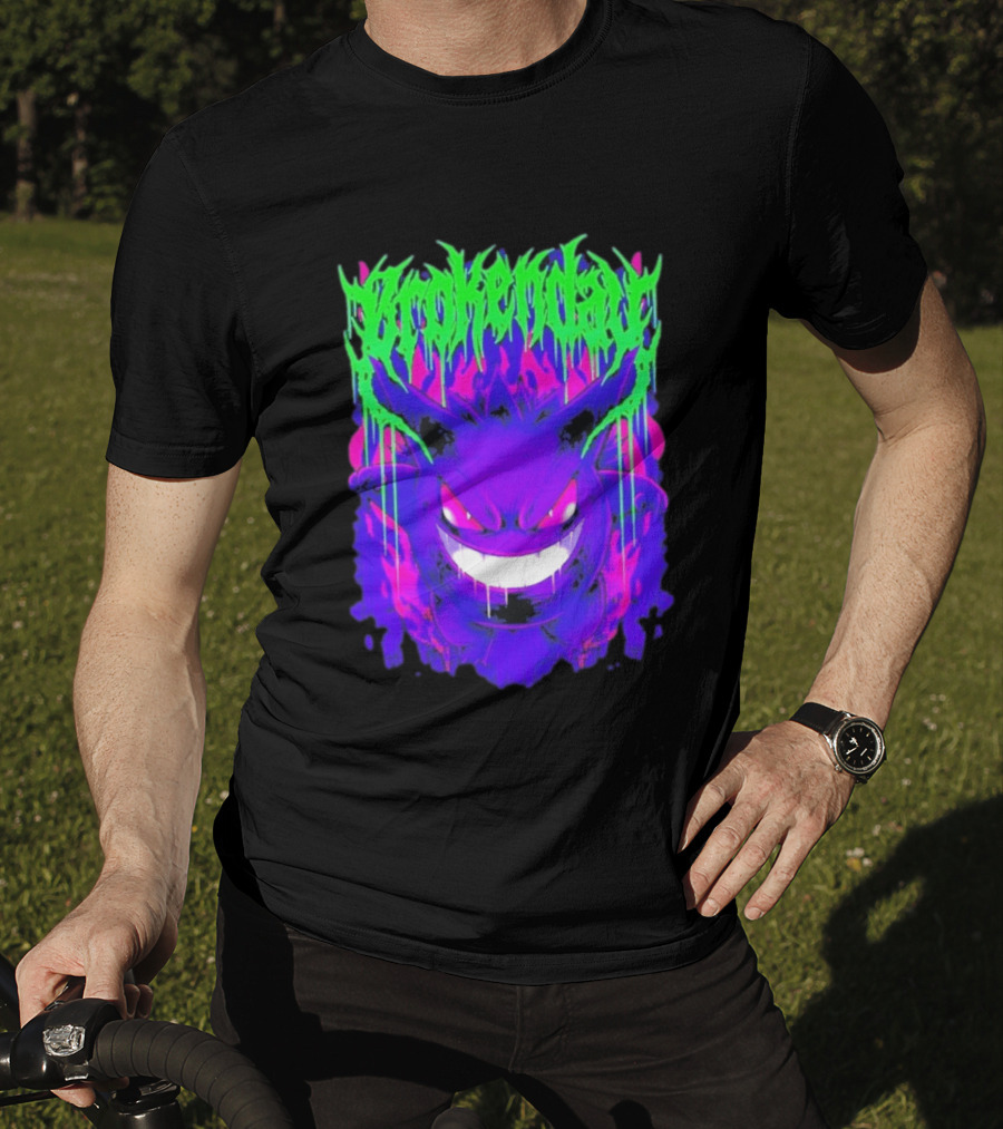 Brokenday Gengar Shadow Ball Bootleg Purple Neon T-Shirt