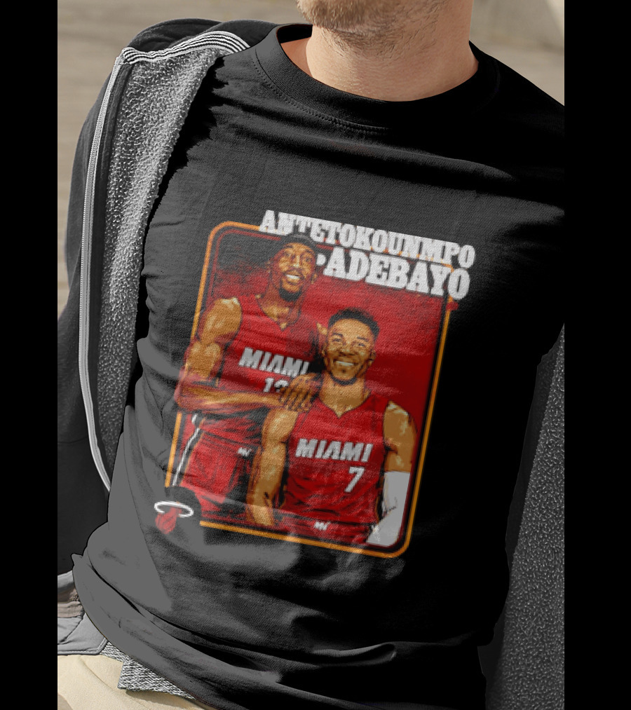 Antetokounmpo Adebayo Miami Heat Basketball T-Shirt