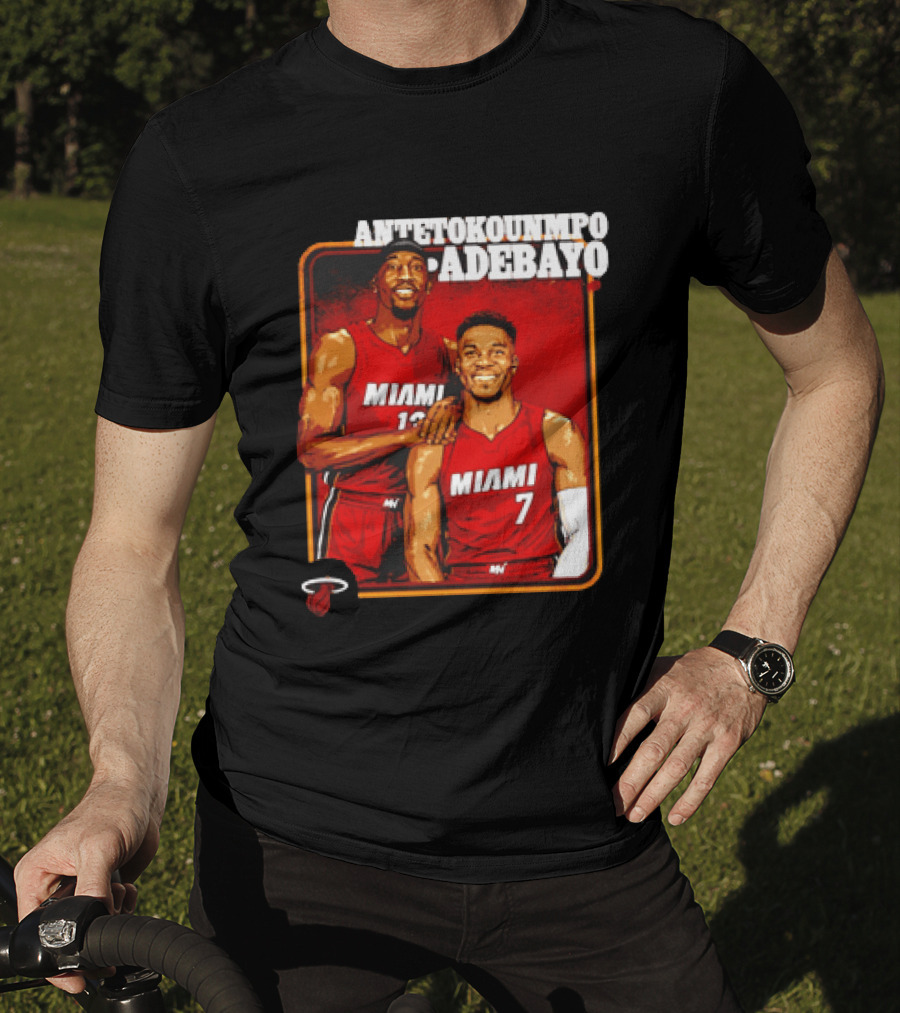 Antetokounmpo Adebayo Miami Heat Basketball T-Shirt