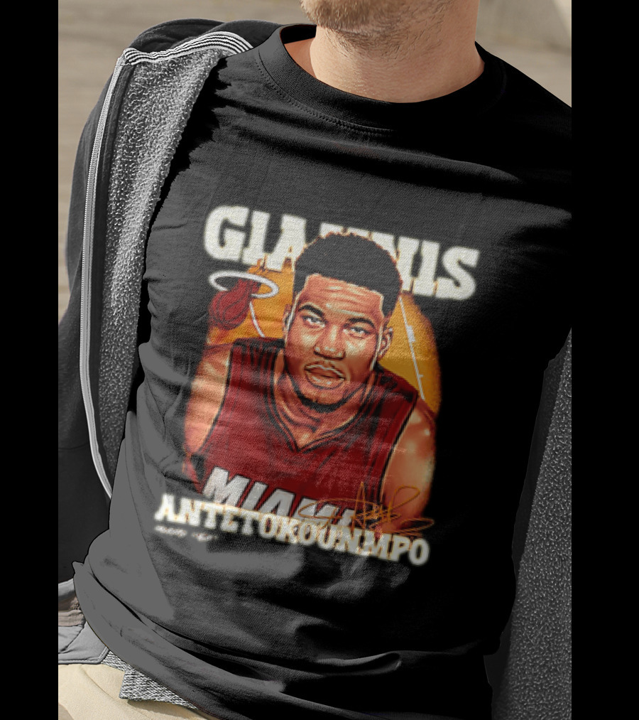Giannis Antetokounmpo Miami Heat Airbrush T-Shirt