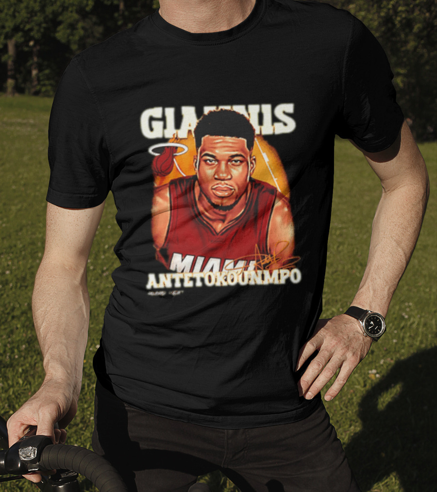 Giannis Antetokounmpo Miami Heat Airbrush T-Shirt