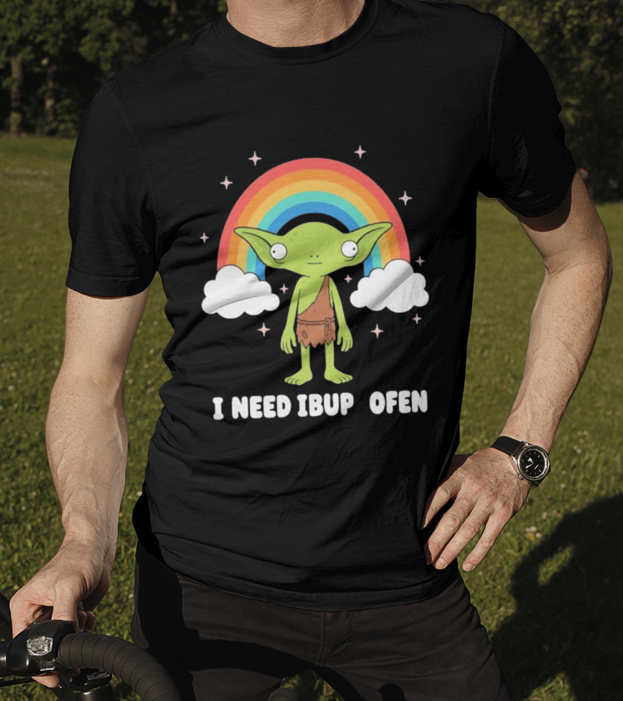 Goblin Rainbow I Need Ibuprofen Cute Fantasy T-Shirt
