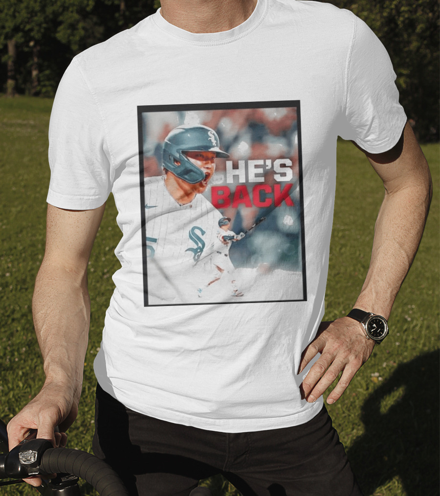 Chicago White Sox Munetaka Murakami He's Back Celebratory Moment T-Shirt