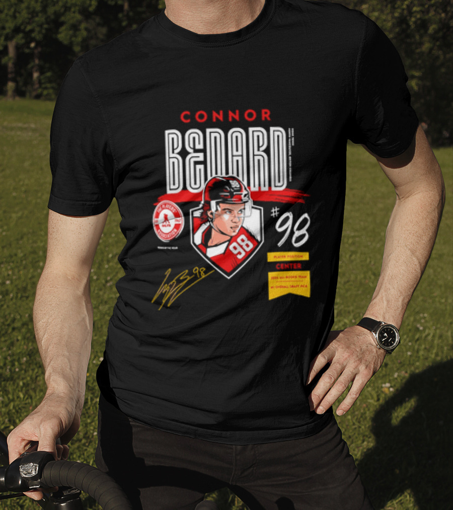 Connor Bedard Chicago Blackhawks #98 Rookie Spotlight Player Position Draft Pick T-Shirt