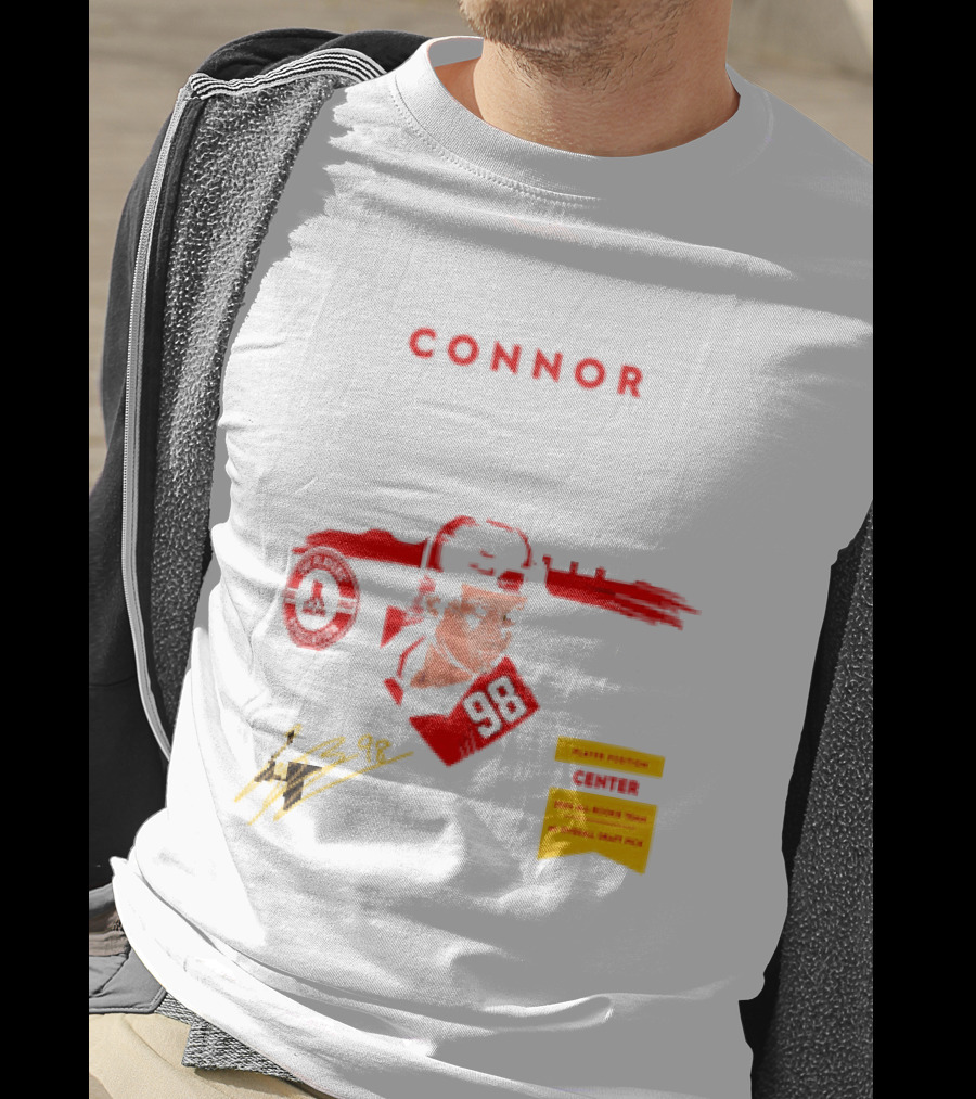 Connor Bedard Chicago Blackhawks #98 Rookie Spotlight Player Position Draft Pick T-Shirt