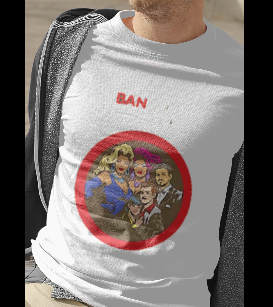 Ban Hate Not Drag Retro LGBTQ+ Inclusive Message T-Shirt