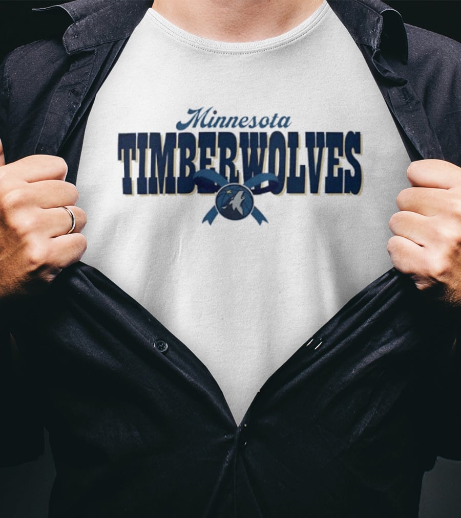 Minnesota Timberwolves Ribbon NBA Youth Adult Basketball Team T-Shirt