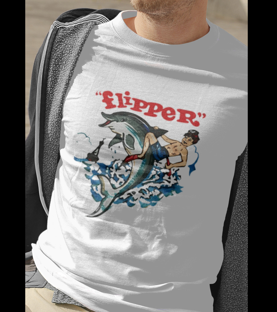 Flipper TV Show Dolphin And Boy Adventure T-Shirt
