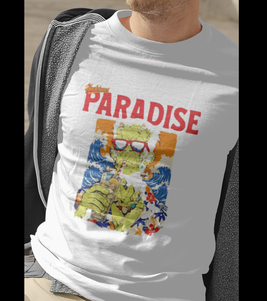 Heckhaus Paradise Frankenstein Hawaiian Waves Drinking Lemon Juice T-Shirt