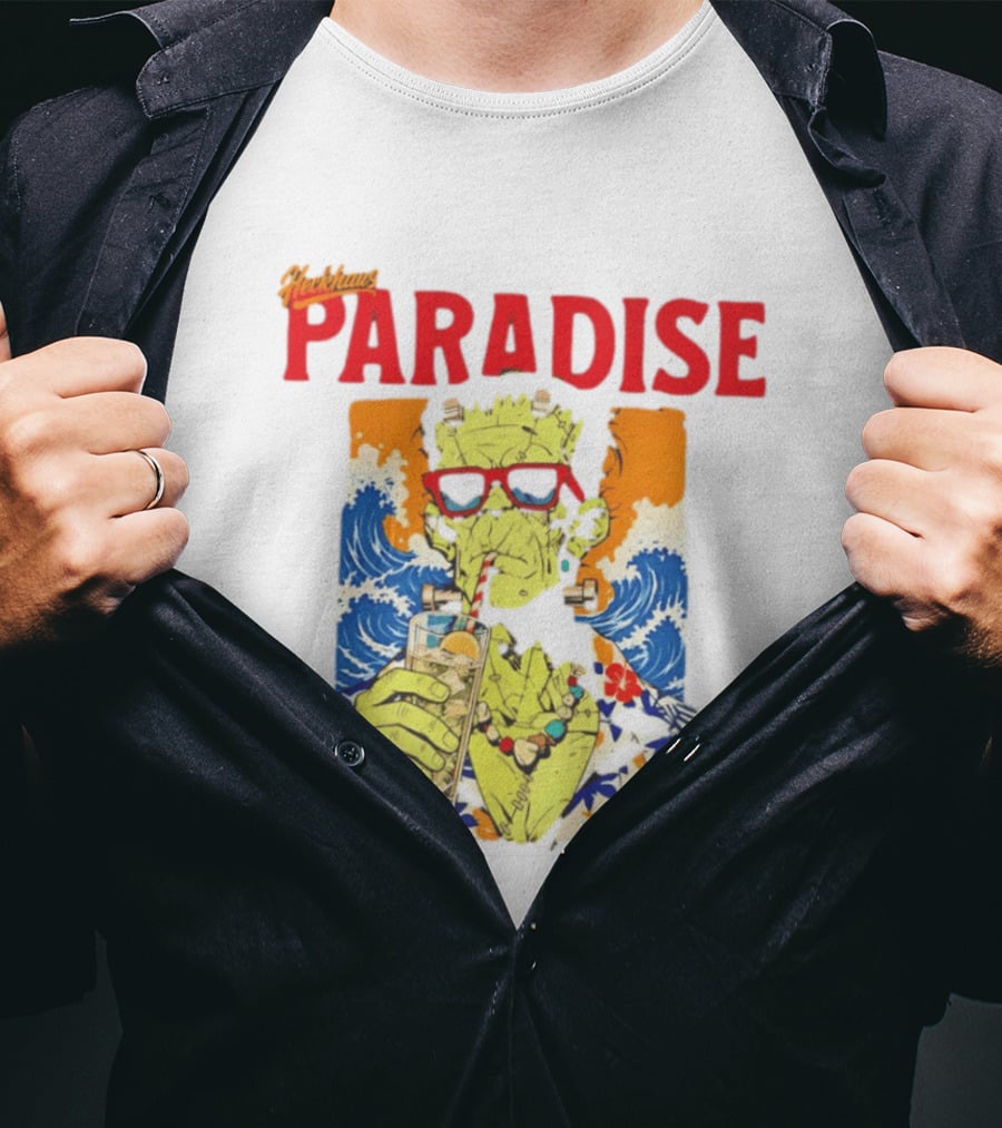 Heckhaus Paradise Frankenstein Hawaiian Waves Drinking Lemon Juice T-Shirt