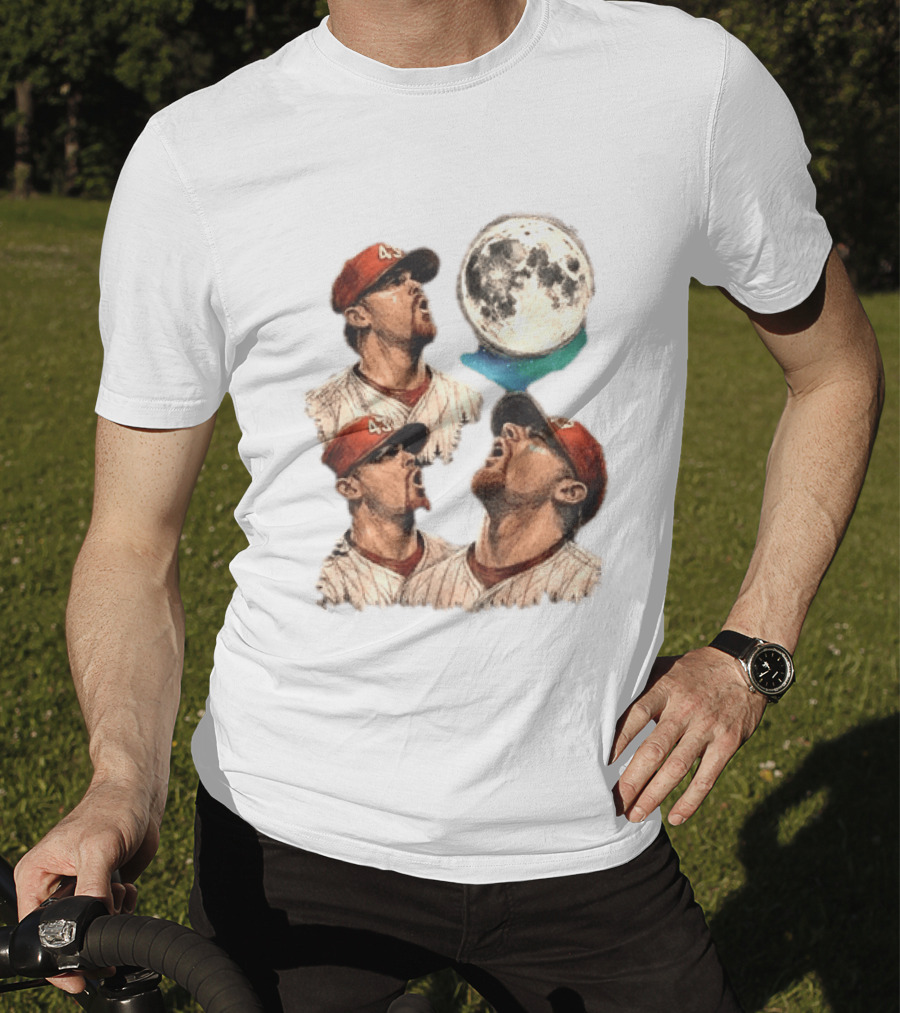 Patrick Sandoval 43 Los Angeles Angels MLB Baseball Moon Northern Lights T-Shirt