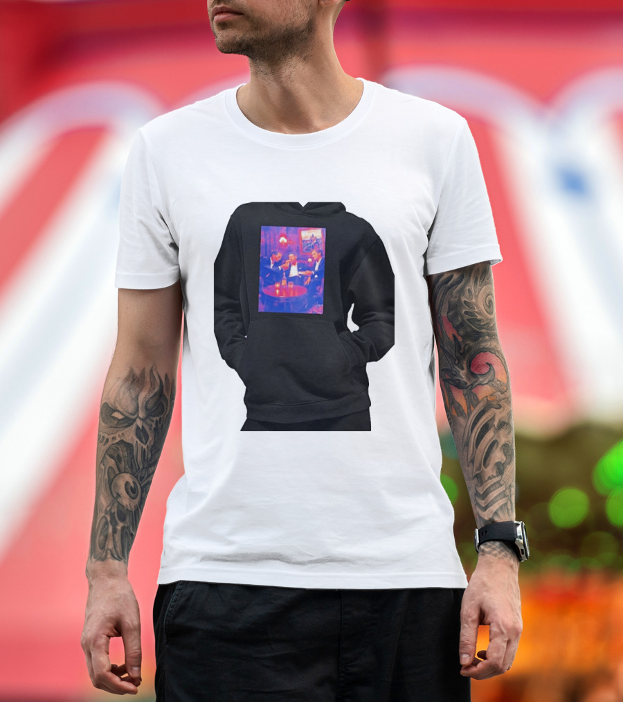 Rafael Nadal Novak Djokovic Roger Federer Tennis Legends The Big Three Iconic Gathering T-Shirt