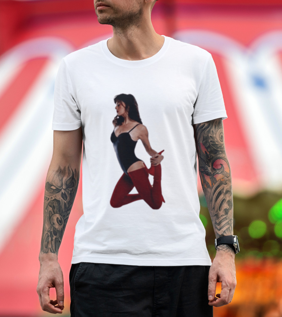 Rebecca Black Age Of The Exhibitionist Red Bodysuit And Stockings T-Shirt