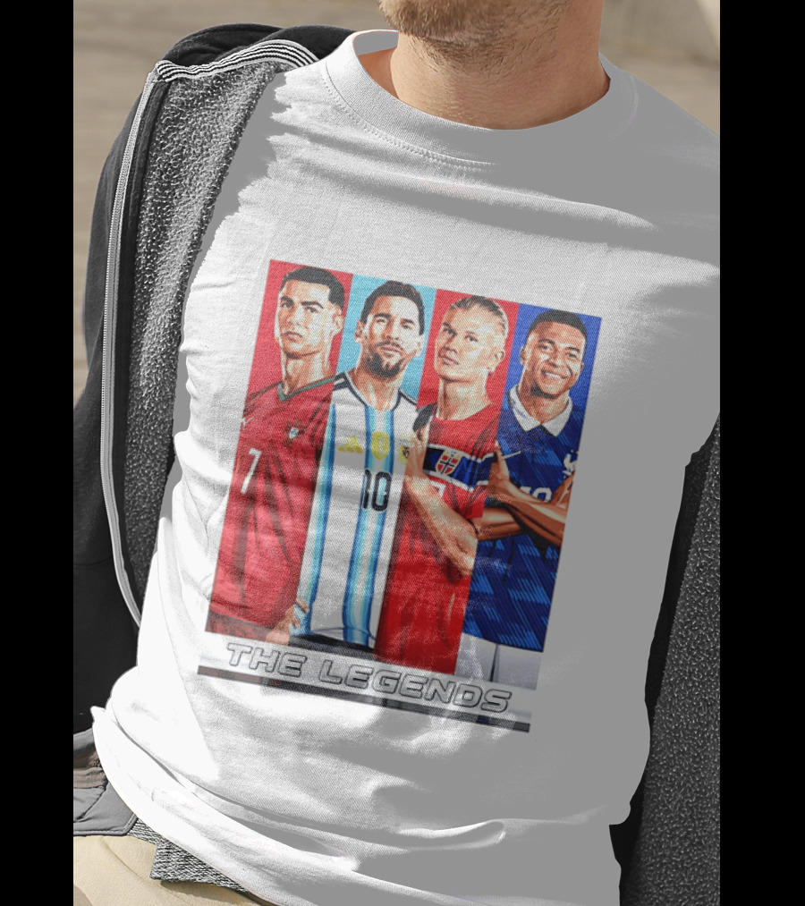 The Legends Ronaldo Messi Haaland Mbappe Football Stars T-Shirt