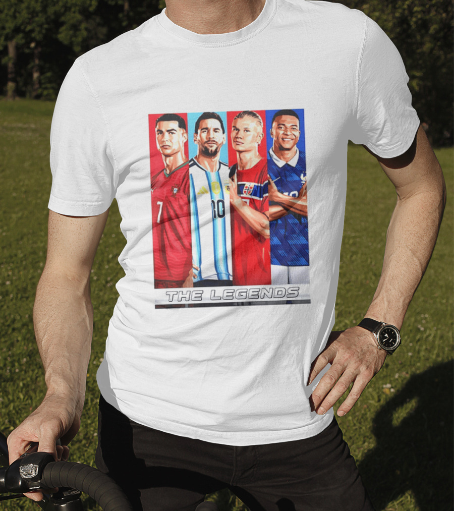 The Legends Ronaldo Messi Haaland Mbappe Football Stars T-Shirt